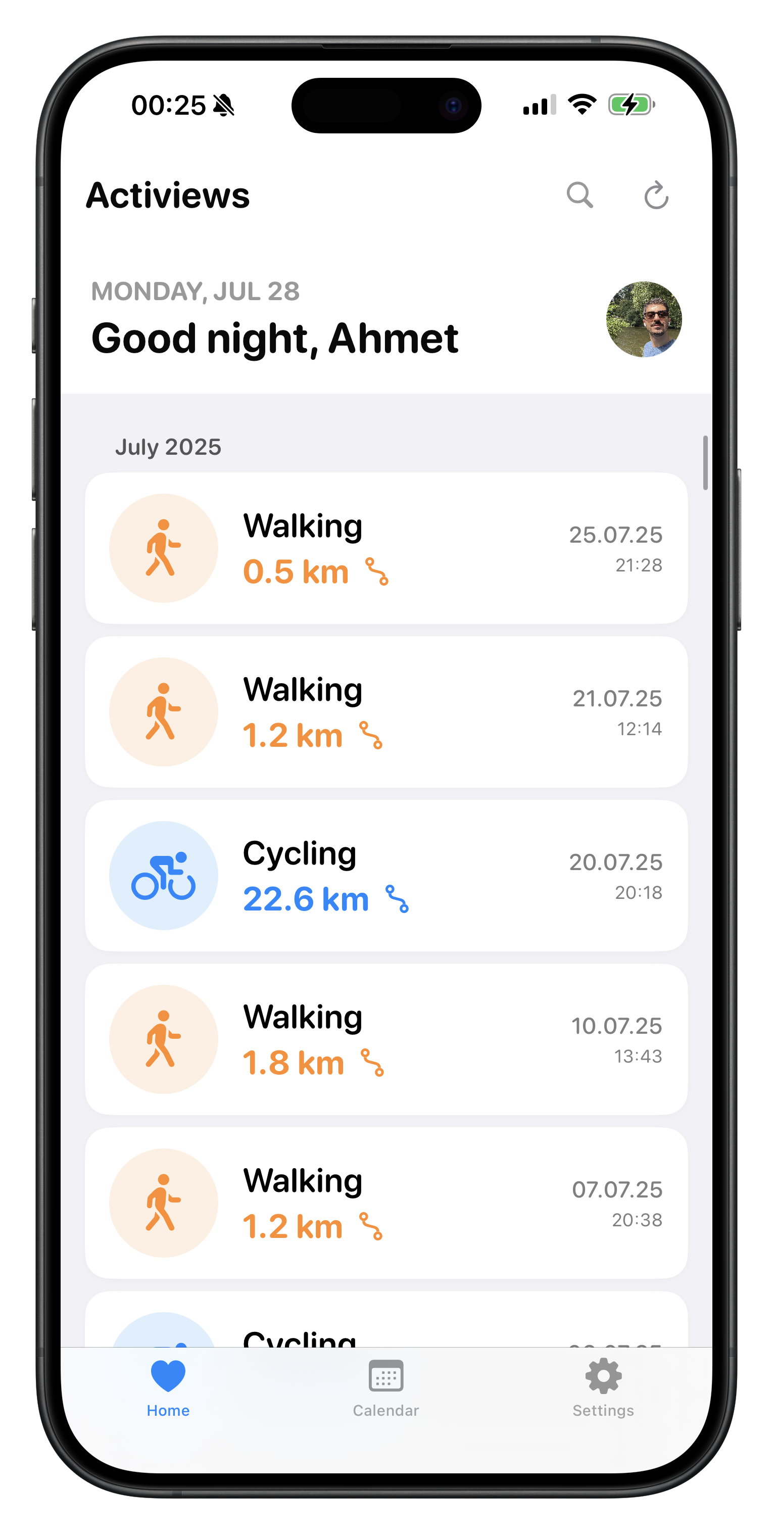 Activiews Home Screen